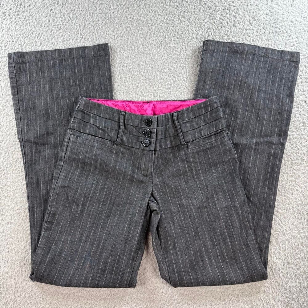 Body-central Women's Grey and Black Trousers